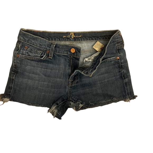 7 For All Mankind Denim - 7 For All Mankind Sz:29 Blue Jean Cut Off Shorts